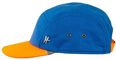 ReHats Berlin Upcycling Baseball Cap Basecap Azubi Gewerkschaft hellblau orange, Größe:L/XL