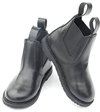 Rhinegold Z837-7-blk, Little Ones-Stivali da Equitazione Unisex-Bimbi 0-24, Nero, 7 (EU27)