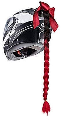 Carrfan Motorräder Gradient Ramp Helm Dekorieren Zöpfe Retro Motorrad Helm Zöpfe