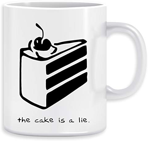 The Cake Is A Lie Kaffeebecher Becher Tassen Ceramic Mug Cup