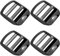 Zinc Alloy Buckles, Metal Ladder Lock Buckle Slider Adjustable for Backpack Strap Accessories 25mm(Black) (4 pack), 4 Pack, Medium