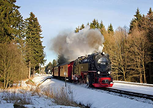 CALVENDO Poster 42,0 x 29,7 cm Querformat Brockenbahn bei Drei Annen Hohne, Poster DIN A3 quer| Bilder, Kunstdruck, Wandbild, Wanddeko, Prints ohne Rahmen