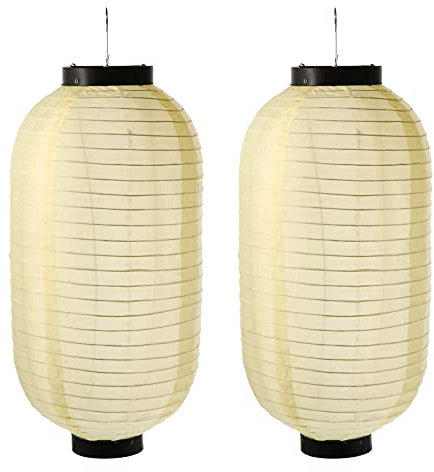 Lot de 2 Lanternes Japonaises en Soie Lanternes de Jardin Traditionnelle Lanterne Japonaise Pliable Lanterne Suspendue Japonaise Lanterne Blanche Lustre Bar Style Chinois