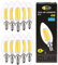 CLAR - Lampadine LED E14 Filamento Luce 4W, Lampade LED, Equivalent 30W-40W, Lampadine Vintage, Attacco Piccolo, LED Luce Naturale (Pack 10)