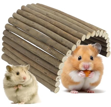 Agatige Hölzerne Hamsterbrücke, Tier Bendy Brücke Tunnel Kaninchen-Holzleiter Chinchillas Käfigtunnel Kleintier Versteck Lebensraum für Meerschweinchen Kaninchen Chinchilla
