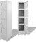 YITHOPI Schließfachschrank,Spind ​Metallschrank Umkleideschrank Metallspind Lagerschrank Mehrzweckschrank,für Umkleideräume,Büro,Schule,mit 4 Fächern 38 x 45 x 180 cm