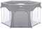 Fillikid Laufgitter 6-eckig Athen Exklusiv | Laufstall Baby klein klappbar & Tragetasche | Kinder Schutzgitter | 6 eckiges Krabbelgitter ab 6 Monate | gepolsterte Bodenfläche