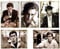 KUSTOM ART Set mit 5 Bildern im Vintage-Stil, Serie Berühmte Schauspieler Alain Delon, zum Sammeln, Druck auf Holz, 18 x 25 cm.