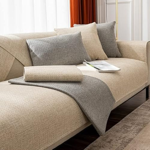 SDNAM Sofabezüge 1 2 3 4 Sitzer Wasserdicht Sofabezug, L Form Sofaüberwurf,Ecksofa Pets Dog Couch Überzug Anti-Rutsch Sofa Überwurf(#16,90x180cm1pc)