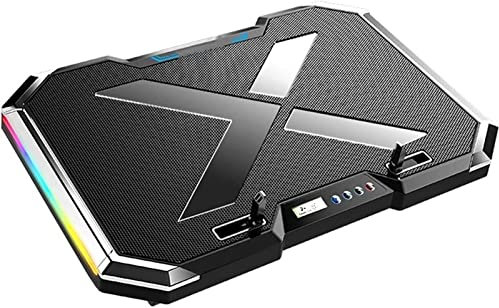 Gaming Laptop Cooler Six Fan Led Pantalla Dos Puertos USB RGB Lighting Cooling Pad Notebook Stand for Laptop 12-17 Pulgadas