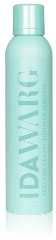 IDA WARG Feeling Clean Duschmousse 200 ml – Erfrischendes schäumendes Duschgel mit Sheabutter & Twinflower, vegan und parabenfrei, seidig glattes Finish