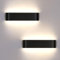 Lightess 2er 16W Wandleuchte Innen Schwarz Wandlampe Modern LED Up Down Licht Wandbeleuchtung Neutralweiß Treppenhuas Beleuchtung IP44 für Wohnzimmer Schlafzimmer Flur Treppen usw, aus Aluminium