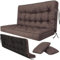 Sales Core Sitzkissen Bankkissen Bankauflage für Gartenbank |100cm x 105cm x 8cm - Dunkelbraun| Schaukelkissen Palettenkissen Wasserdicht Bodenkissen Hollywoodschaukel Outdoor/Indoor Sitzauflagen