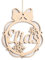 KS Laserart - Personalisierte Weihnachtskugel aus Holz mit Namen - Weihnachtsschmuck Ornament Weihnachtsbaum Dekoration - Geschenk Weihnachten (Motiv 03)