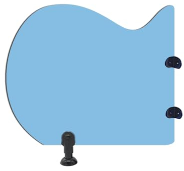 Urinal-Trennwand for Kinder, Urinal Schamwand, Urinal-Sichtschutz-Toiletten Trennwand, Toiletten-Schutzwand, Bodenmontierte Urinal-Schallwand, for Schulen/Kindergärten (Color : Blauw, Size : 1pcs)