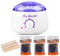 Wax Warmer kit for Hair Removal Pot for Waxing Professional with Bowl 3 Bags Wax Beads and Applicator Sticks at Home Wax Machine for Full Body Waxing (Chocolate White Pot)