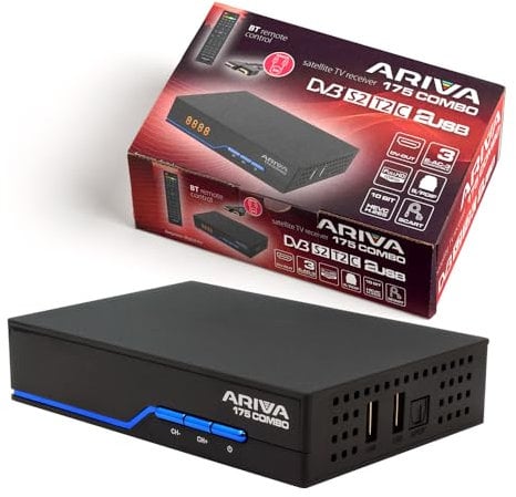 ARIVA 175 Combo ricevitore decoder TV - DVB-T2/C + DVB-S2, Bluetooth, Full HD, H.265 HEVC