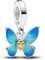 TCZNAF Schmetterling Dangle Charm Anhänger Silber 925 für Armbänder, kompatibel mit europäischen Armbändern und Halskette Schmuck für Frauen