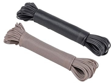 Homéa, Corde à Linge Polyester/PE 20M Assortie Anthracite/Taupe