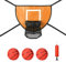 lasuroa Trampolin Basketballkorb Befestigungsset, mit 3 Mini Basketball und 1 Pumpe, Basketballtor für Trampolin Wasserdichtes Basketballspielzubehör für alle Altersgruppen (Orange)