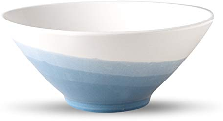 JgYiAngBq Ceramic Bowl,Ceramic Ramen Bowl 1200 Ml,Household Japanese Soup Bowl Salad Bowl Microwave Oven Applicable Blue and White Porcelain Bowl, 8 Inches,Blue,20.5x8.5cm