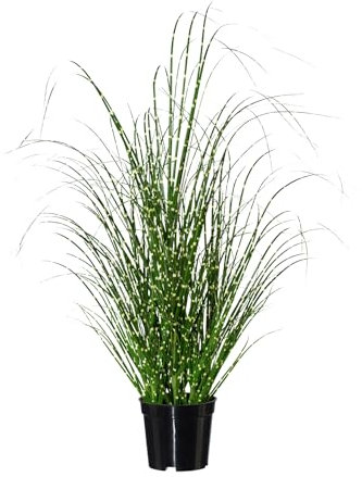 CREATIV green künstliches Zebragras 58 cm im Topf I naturgetreues Wildgras im Topf I Deko Gräser für Innen I hochwertige & dekorative Dekopflanze I Grasbusch für Indoor I lebensechte Kunstpflanze