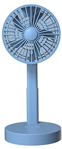 AYPOHU Ventilador de escritorio pequeño recargable por USB, ventilador telescópico plegable de 3 velocidades, ventilador de bajo ruido, ventilador de escritorio USB potente
