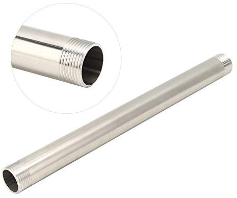 Stainless Steel Threaded Pipe Nipple Connector Fittings Plumbing Hardware Gas 30cm (6 Minutes Extra Wire Extension Rod 30cm)