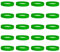 Lot de 20 bracelets élastiques en silicone pour événements Vert