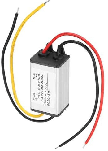 Jadeshay Convertidor DC-DC, Convertidor Reductor de Voltaje 12V/24V a 5V | 5A Módulo Estabilizador de Tensión | Adaptador de Alimentación para Barco Auto