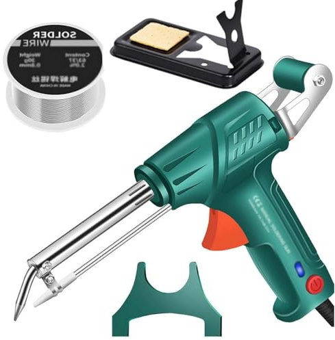 Ensemble de pistolet de soudage de fer à souder multifonctionnel, pistolet de soudage chauffant externe 60W, kit de réparation d'alimentation automatique en étain, bricolage à domicile (A)