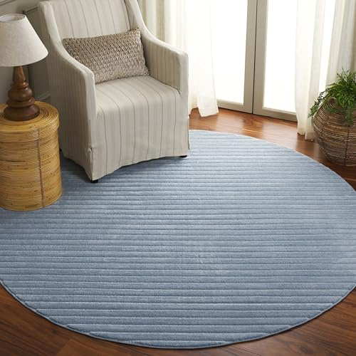 Safavieh Modern Wohnzimmer, Esszimmer, Schlafzimmer - Selena Collection, Mittelflor, Blau, 201 X 201 cm