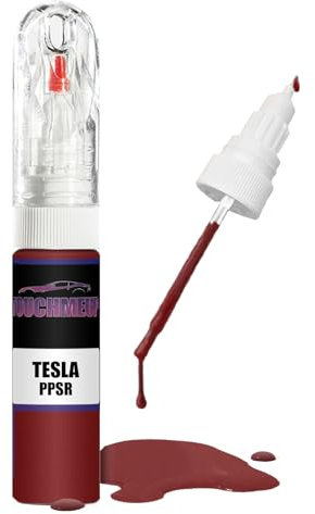 Stylo de retouche pour modèles Tesla Signature, rouge métallisé PPSR - Kit de retouche de peinture - Pinceau, rayures et éclats