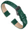 QUARKZMAN Uhrenarmband 12mm Leder mit Schwarz Edelstahl Schnalle, Uhrenarmbänder Vintage Ersatzarmband für Smartwatch Universal Uhr Elegantes Damen Herren (Grün)