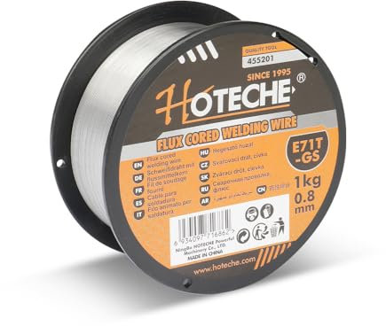 Hoteche E71T-GS 1KG 0.8MM Fülldraht für Schweißgerät ohne Gas und mit Gas universelles Schweißen optimal für Metallarbeiten hohe Qualität und Zuverlässigkeit für professionelle Anwendungen