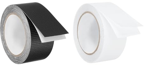 PATIKIL 5cm x 6 Meters Non-Slip Grip Tape, Strong Adhesive Anti-Slip Cushion Pad Strips for Enhanced Traction Waterproof Grip Tape for Handles, Tools, Gadgets, DIY (Black/Clear)