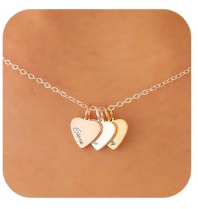 Apeso Collana con più nomi personalizzata, collana con nomi di famiglia personalizzati, regalo per donna, regalo per la festa della mamma, Natale, compleanno, mamma, figlia, nonna