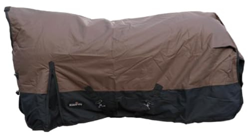 Brama-West Weidedecke Pferd Riders King mit High Neck & Fleece Futter - 600D - Wasserdicht - Braun (Braun, 155)