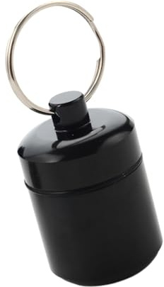Aluminum Earplug Carrying Case Keychain Pill Container Pocket Storage Box for Biking Motorcycle Travel