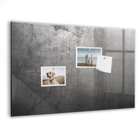 Magnetisches Glas-Whiteboard XL | Ultra starke Neodym-Magnete + Schreibzubehör | Perfekt für Besprechungen, Projekte, Lernräume & kreative Planung- 60x40 - Metallwand