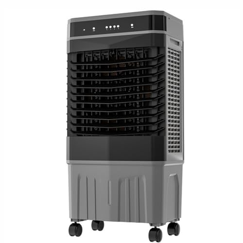 Enfriador de aire evaporativo portátil 3 en 1 ventilador humidificador 12H temporizador tanque grande enfriador de pantano oscilante automático con cajas remotas y de hielo para la oficina del dormito