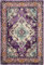 SAFAVIEH Boho Teppich für Wohnzimmer, Esszimmer, Schlafzimmer - Monaco Collection, Kurzer Flor, Violett und Hellblau, 201 X 279 cm