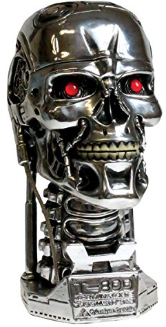 NN Dark Dreams Steampunk Science Fiction Schädel Terminator 2 T-800 Kopf Figur Head Box Dekoration 21 cm Geschenkidee für Männer
