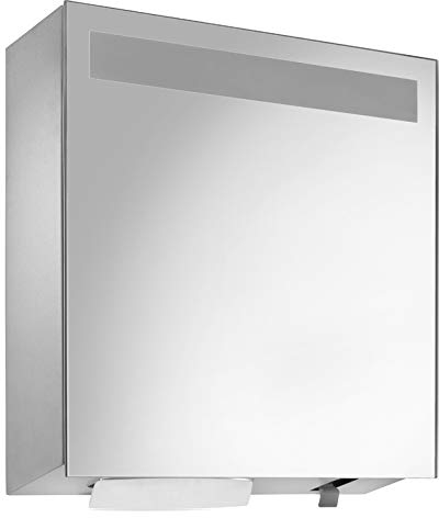 Wagner Ewar Spiegelschrank mit Seifen- & Handtuchspender WP650 Edelstahl matt