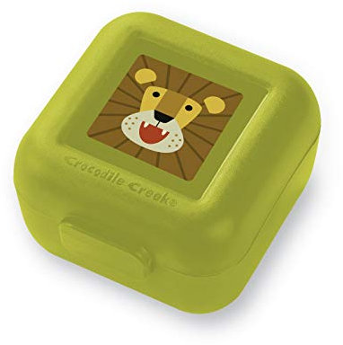 Crocodile Creek Eco Kids Jungle Jamboree Lot de 2 boîtes à goûter réutilisables Vert Citron, 6518-4