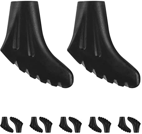 Nordic Walking - Trekking Pads - 12 Stück / 6 Paar - für alle gängigen Modelle - Gelände und Asphalt - Pads für Nordic Walking Stöcke (12 Stück / 6 Paar)