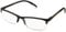 Sportex Readers Men's Half Rim Rectangular Reading Glasses Grey +1.25, gray, 29 mm