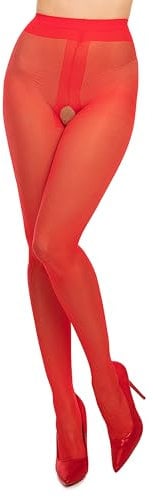 GLAMORY Ouvert 20 Strumpfhose-rot-40-42
