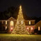 Fairybell LED-Weihnachtsbaum für draussen - 6 Meter - 1200 LEDs - Weihnachtsbaum im Fahnenmast - Warmweiss