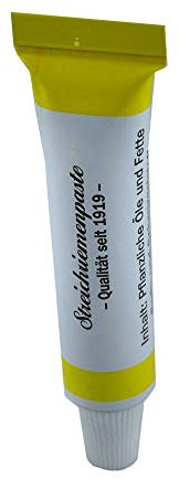 Gelbe Streichriemenpaste - die originale Paste für Abziehriemen - Schleifpaste zur Lederpflege 5 ml